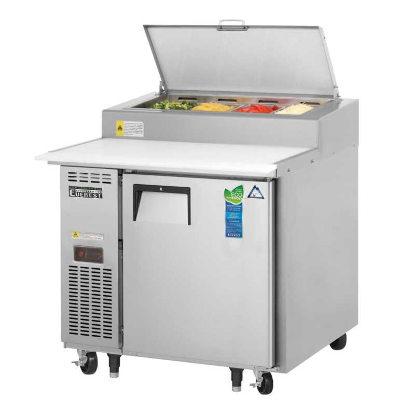 Everest Commercial 35" 8 Pan Pizza Prep Table Refrigerator - EPPR1