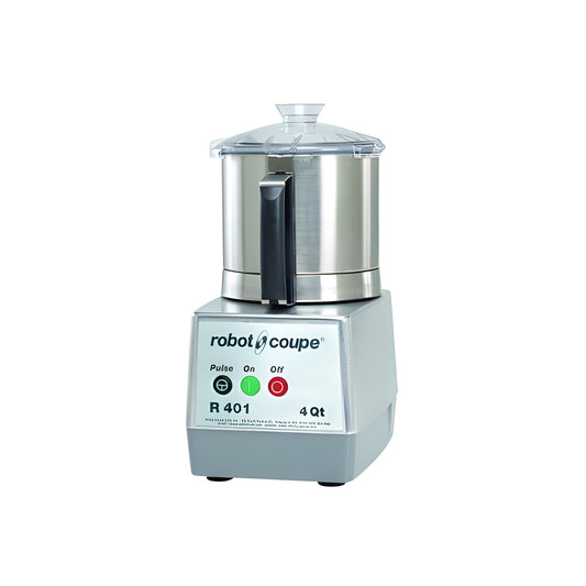 Robot Coupe R401 4.5 Qt. Single Speed Combination Processor with 2 Discs & S Blade - 1.5 Hp / 120V - RBC-R401