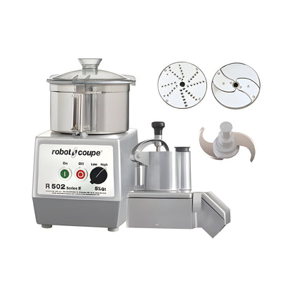 Robot Coupe 6 Qt. Stainless Steel 2-Speed Combination Processor - 1.2 Hp / 208-240V - R502