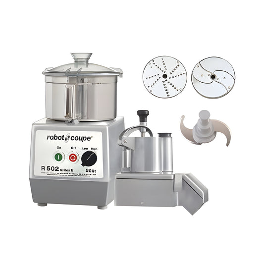 Robot Coupe 6 Qt. Stainless Steel 2-Speed Combination Processor - 1.2 Hp / 208-240V - R502