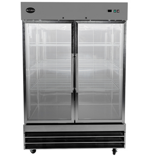 Saba - S-47FG, Commercial 2 Glass Door Reach-In Merchandiser Freezer - S-47FG