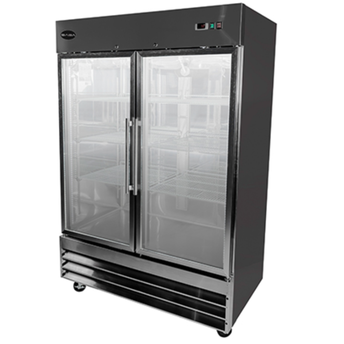 Saba - S-47FG, Commercial 2 Glass Door Reach-In Merchandiser Freezer - S-47FG