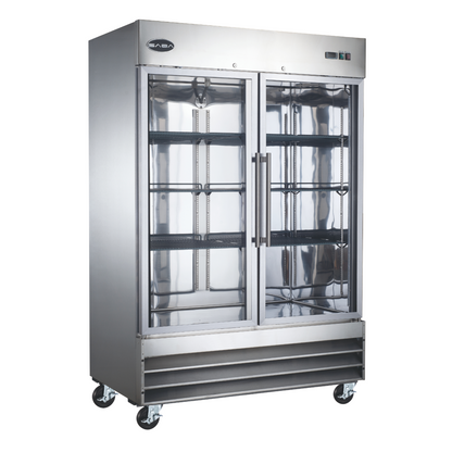SABA Two Glass Door Commercial Reach-In Freezer -  S-47FG