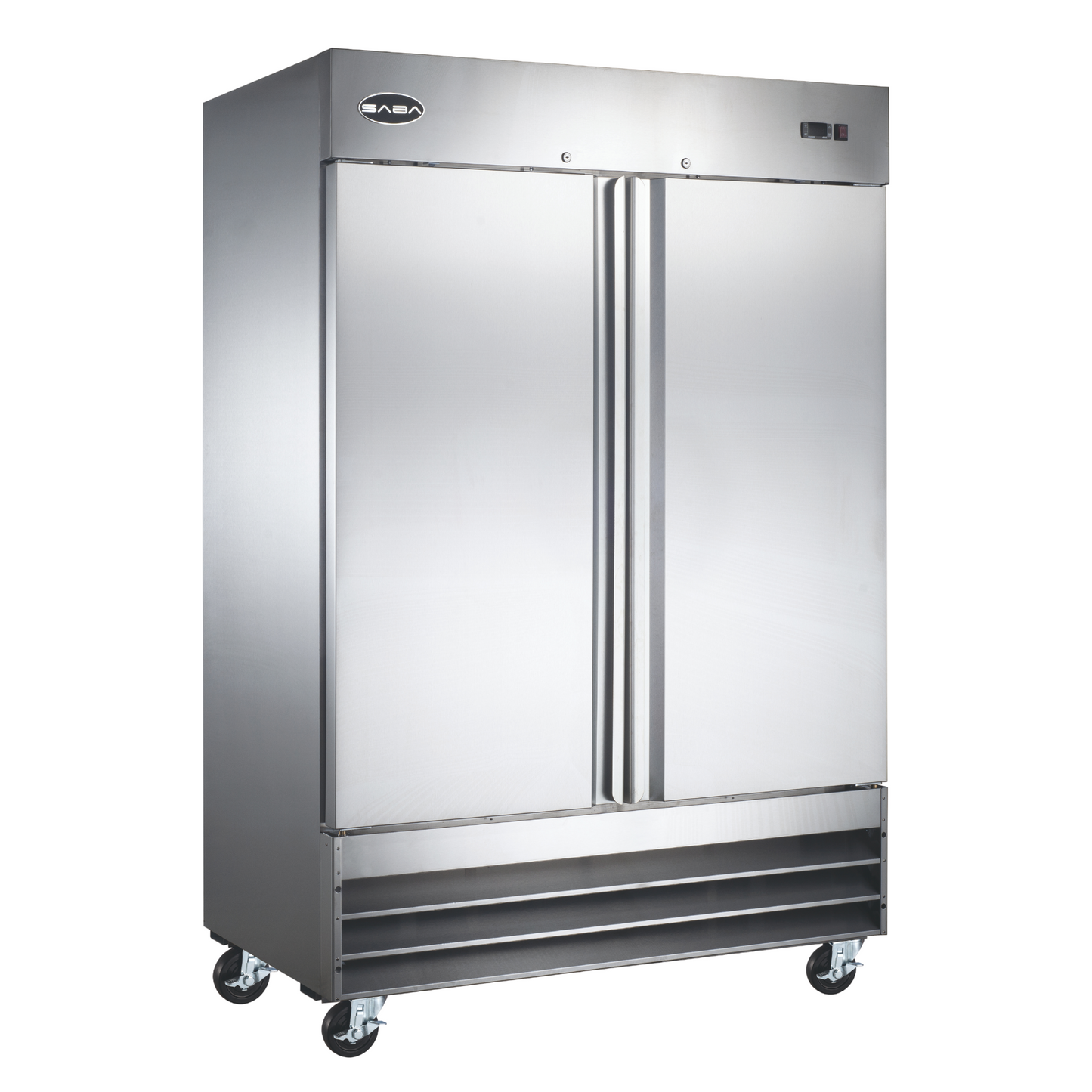 SABA Two Door Commercial Reach-In Stainless Steel Cooler -  S-47R