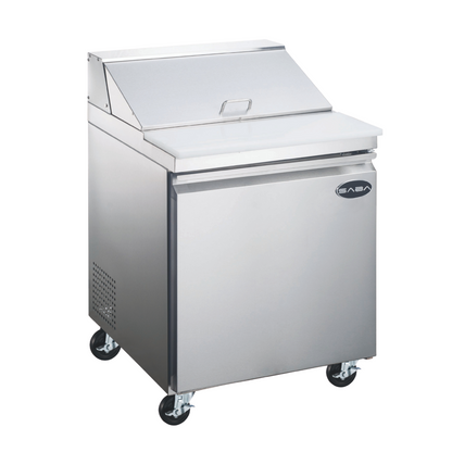 SABA - 27" One Door Commercial Sandwich Prep Table with 8 Pans -  SPS-27-8