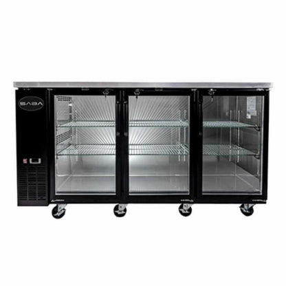 Saba - SBB-27-90G Commercial 90" Back Bar Refrigerator Cooler - SBB-27-90G