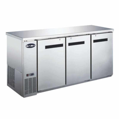 Saba - SBB-24-72SS Commercial 72" Back Bar Refrigerator Cooler - SBB-24-72SS