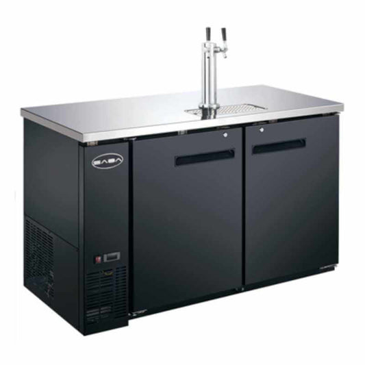 Saba - SDD-27-58 Commercial 58″ Beer Dispenser Refrigerator Double Tap - SDD-27-58