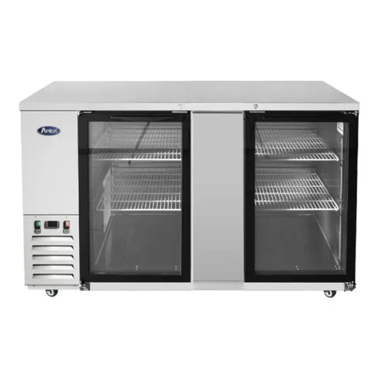 Atosa SBB69GGRAUS1 68" Shallow Depth Back Bar Cooler with Glass Doors 18.6 Cu.Ft - SBB69GGRAUS1