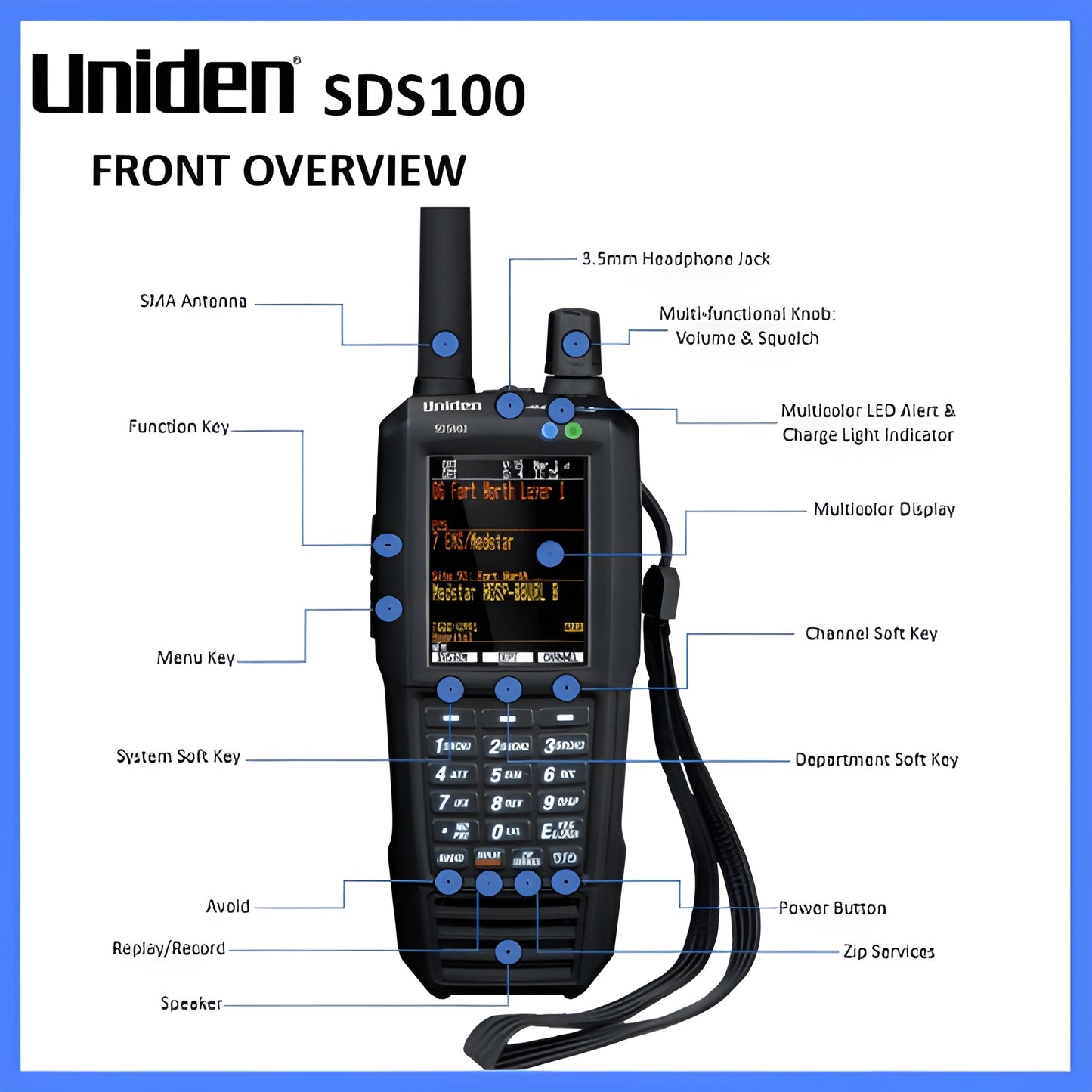 Uniden Digital Police Scanner - SDS100