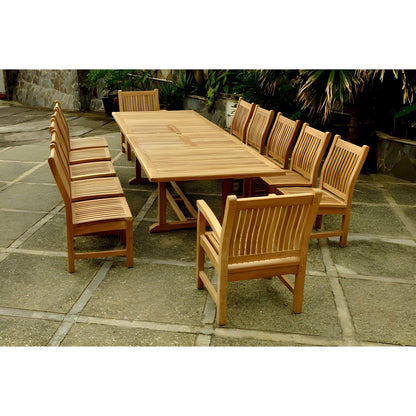 Anderson Teak Valencia Sahara 13-Pieces Rectangular Dining Set - Set-90