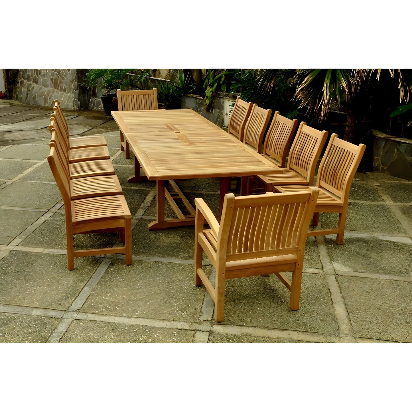 Anderson Teak Valencia Sahara 13-Pieces Rectangular Dining Set - Set-90
