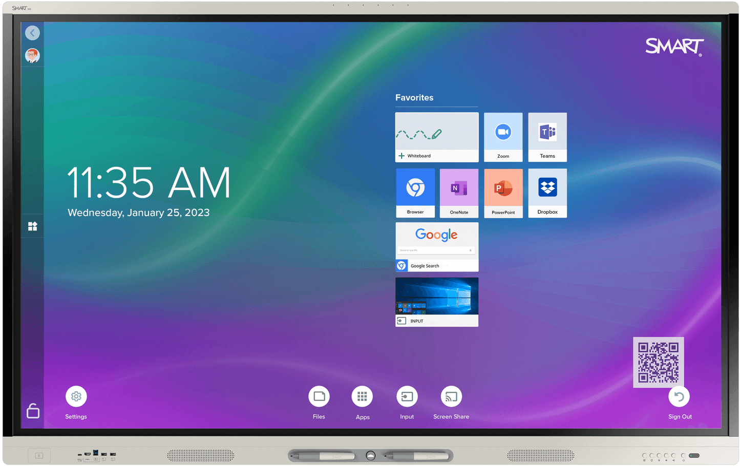 SMARTBOARD SBID-MX286-V5 MX Series 86" 4K UHD Interactive Display - SBID-MX286-V5