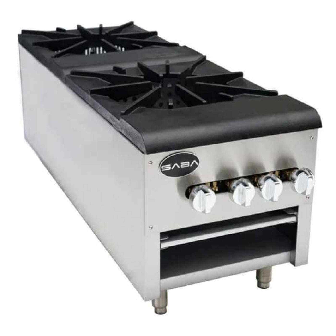 Saba - SP-2 Commercial 18" Double Burner Cooktop Stock Pot Natural Gas - SP-2