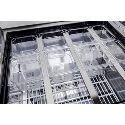 Saba - SPS-72-30M 70" Commercial 30 Pan Salad Sandwich Food Prep Table Refrigerator - SPS-72-30M