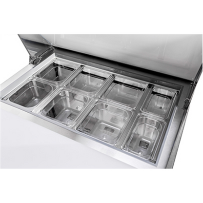 Saba - SPS-27-8 Commercial 27" 8 Pan Salad Sandwich Food Prep Table Refrigerator - SPS-27-8