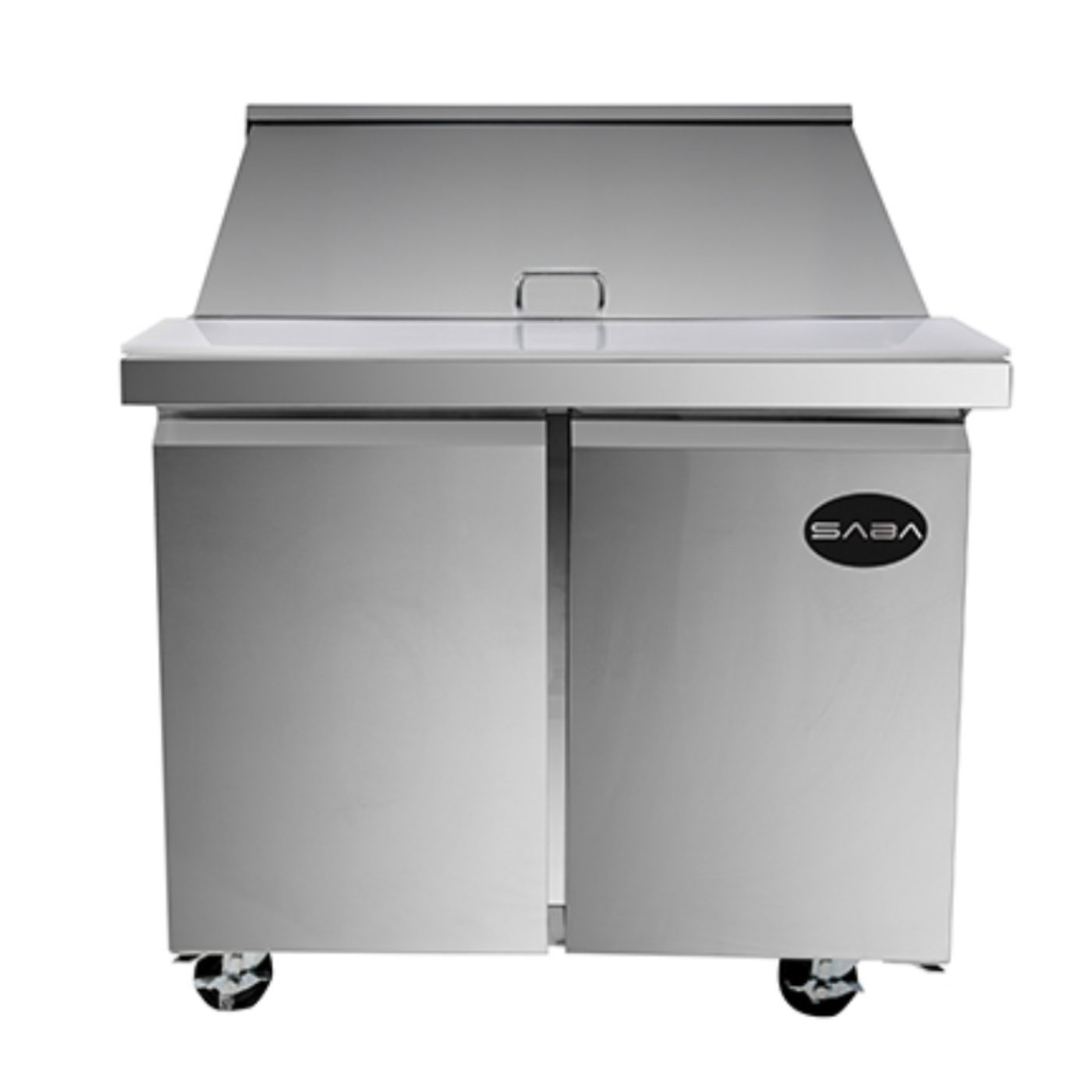 Saba - SPS-36-15M Commercial 36" 15 Pan Salad Sandwich Food Prep Table Refrigerator - SPS-36-15M
