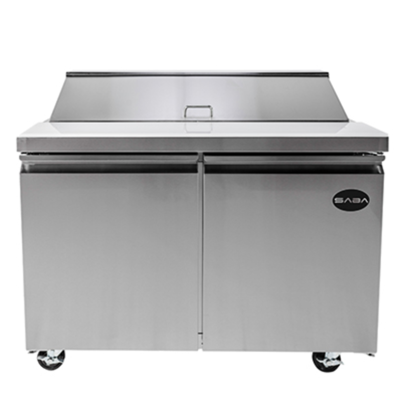 Saba - SPS-48-12 Commercial 48" 12 Pan Salad Sandwich Food Prep Table Refrigerator - SPS-48-12