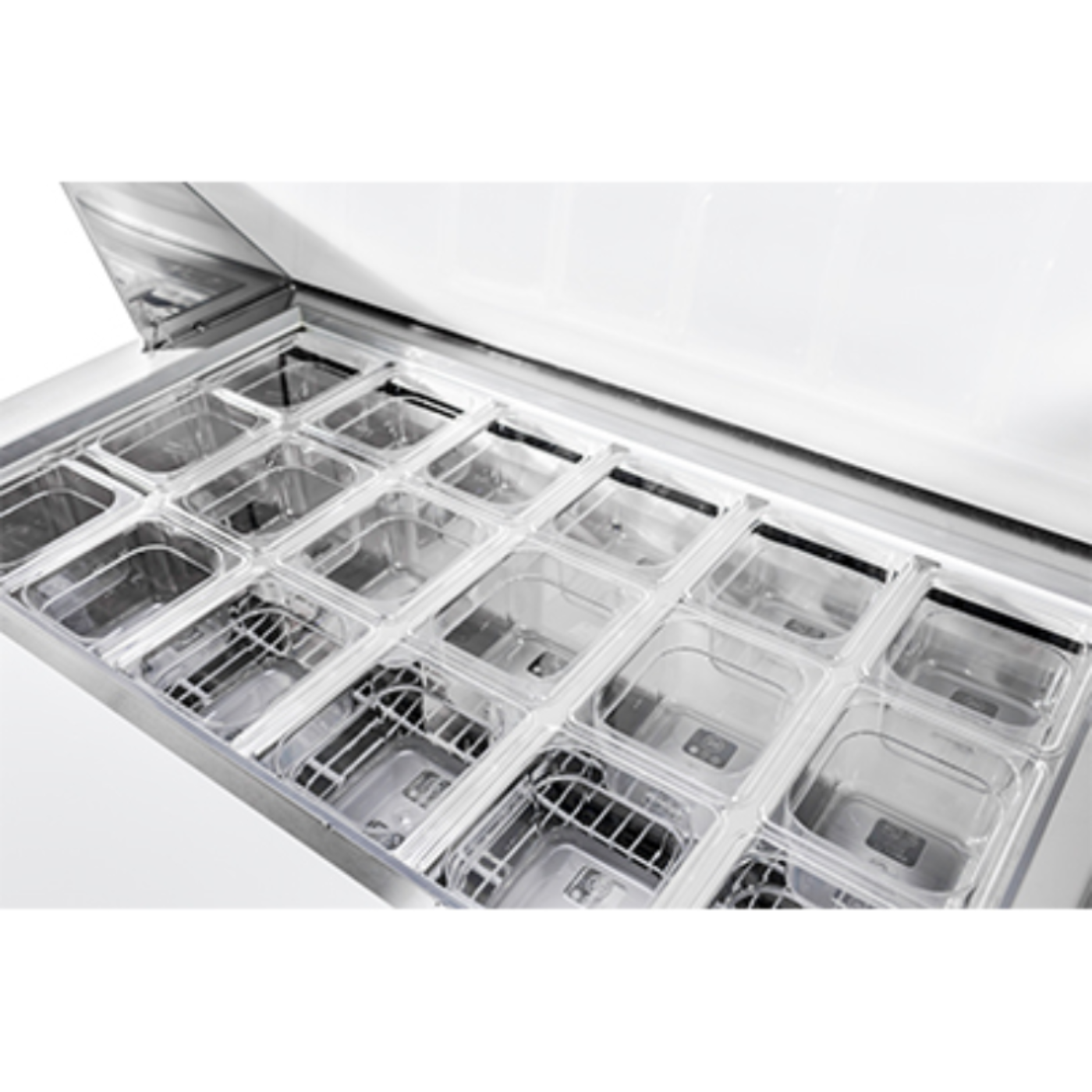 Saba - SPS-48-12 Commercial 48" 12 Pan Salad Sandwich Food Prep Table Refrigerator - SPS-48-12