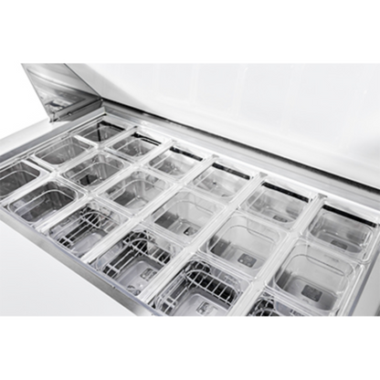 Saba - SPS-48-12 Commercial 48" 12 Pan Salad Sandwich Food Prep Table Refrigerator - SPS-48-12