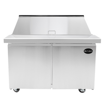 Saba - SPS-48-18M Commercial 48" 18 Pan Salad Sandwich Food Prep Table Refrigerator - SPS-48-18M