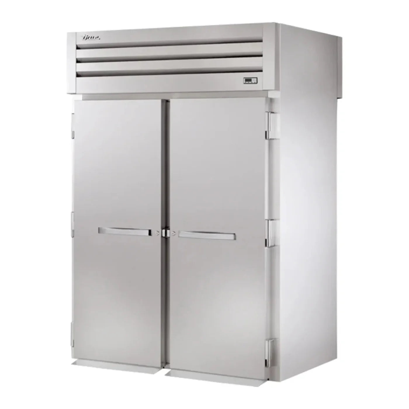 True  68" Spec Series Stainless Roll Thru Refrigerator with Two Section and 4 Left/Right Hinge Solid Doors,Silver,115v/1ph - STR2RRT-2S-2S