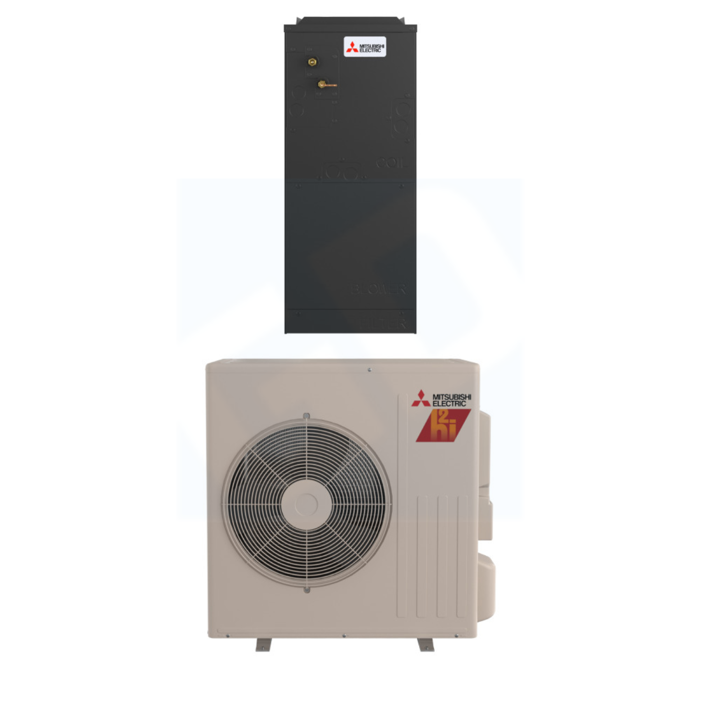 Mitsubishi PVA-AA30NL & PUY-AH30NL 30,000 BTU 18 SEER2 Multi-Position Air Handler Cooling Only System - R454B - PVAAA30NL/PUYAH30NL