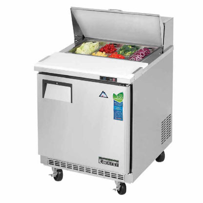 Everest Commercial 27" 8 Pan Salad Sandwich Food Prep Table Refrigerator - EPBNR1