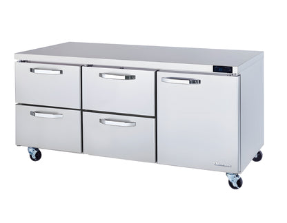 Blue Air 72" Wide 4 Drawer Undercounter Refrigerator - BLUR72-D4RM-HC