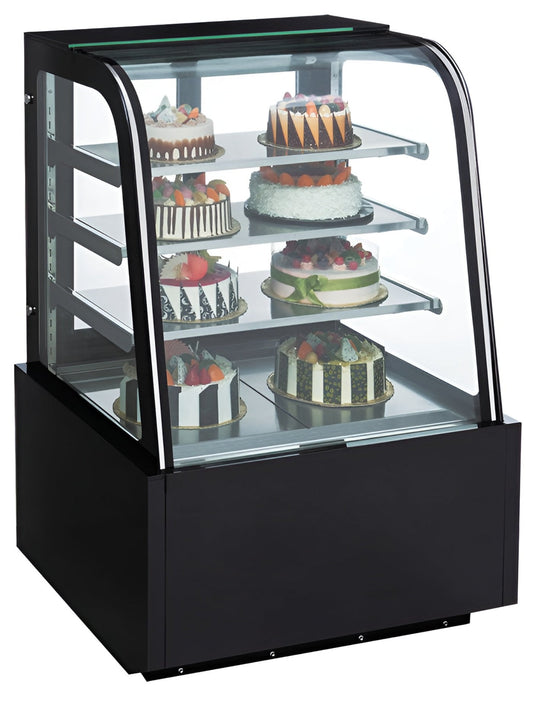 Chef AAA - TDM36R-CB, 36" Curved Glass Bakery Case - TDM36R-CB