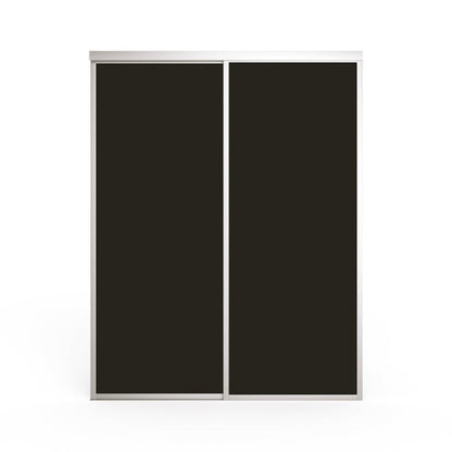 Doors22 72x96 Glass Sliding Room Divider Smoked Clear 2 panels - RDB72x96smokedclear