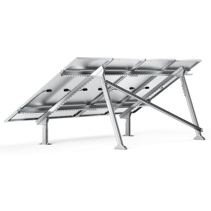 Solar Ground Mount | Fit MEGA 100/100 SLIM/MEGA 150 | Adjustable, Easy-to-Install Brackets for 1-4 Panels