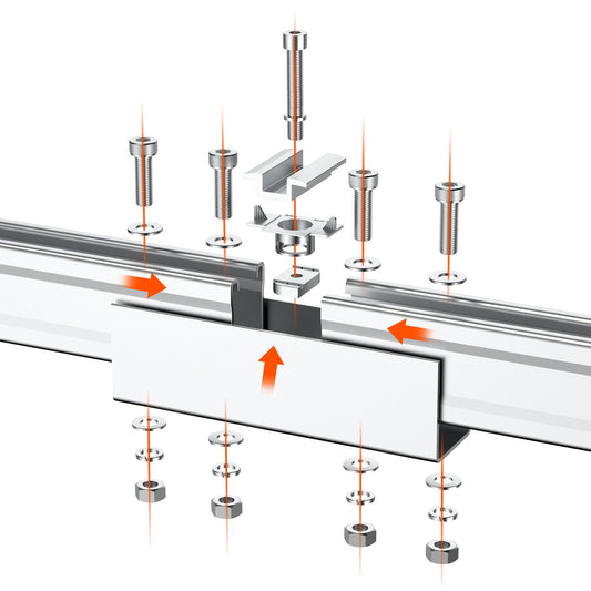 Solar Ground Mount | Fit MEGA 100/100 SLIM/MEGA 150 | Adjustable, Easy-to-Install Brackets for 1-4 Panels