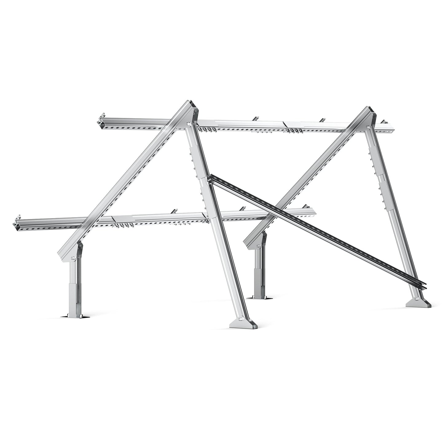 Solar Ground Mount | Fit MEGA 200/MEGA 220/MEGA 250 | Adjustable, Easy-to-Install Brackets for 1-4 Panels