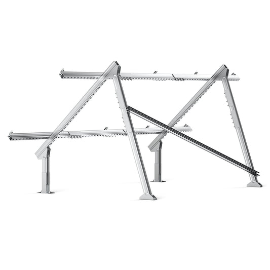 Solar Ground Mount | Fit MEGA 200/MEGA 220/MEGA 250 | Adjustable, Easy-to-Install Brackets for 1-4 Panels