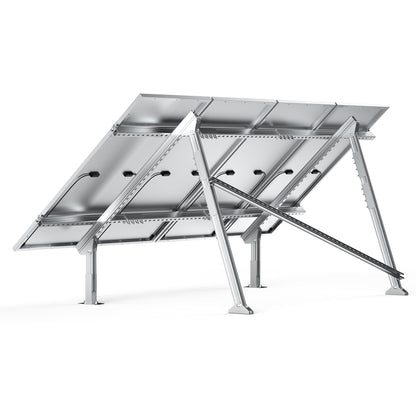 Solar Ground Mount | Fit MEGA 200/MEGA 220/MEGA 250 | Adjustable, Easy-to-Install Brackets for 1-4 Panels