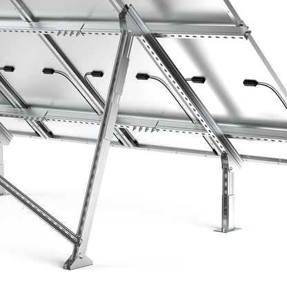 Solar Ground Mount | Fit MEGA 200/MEGA 220/MEGA 250 | Adjustable, Easy-to-Install Brackets for 1-4 Panels