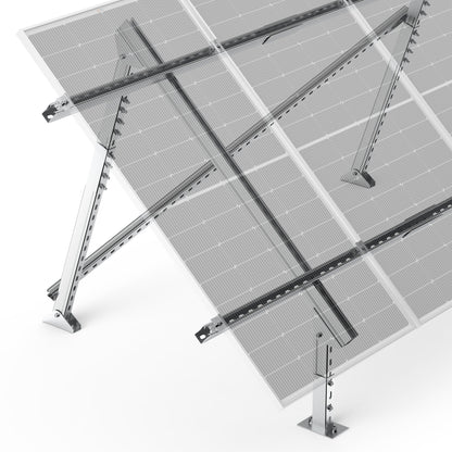 Solar Ground Mount | Fit MEGA 200/MEGA 220/MEGA 250 | Adjustable, Easy-to-Install Brackets for 1-4 Panels