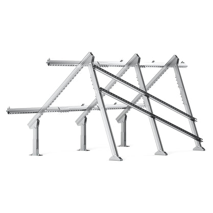 Solar Ground Mount | Fit MEGA 130 SLIM / MEGA 335 / MEGA 410 | Adjustable, Easy-to-Install Brackets for 1-4 Panels