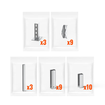 Solar Ground Mount | Fit MEGA 130 SLIM / MEGA 335 / MEGA 410 | Adjustable, Easy-to-Install Brackets for 1-4 Panels