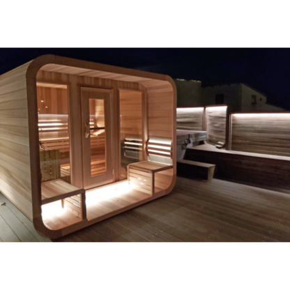 Dundalk LeisureCraft Clear Cedar Outdoor Luna Sauna - DLCCCOLS8WX6-8KW
