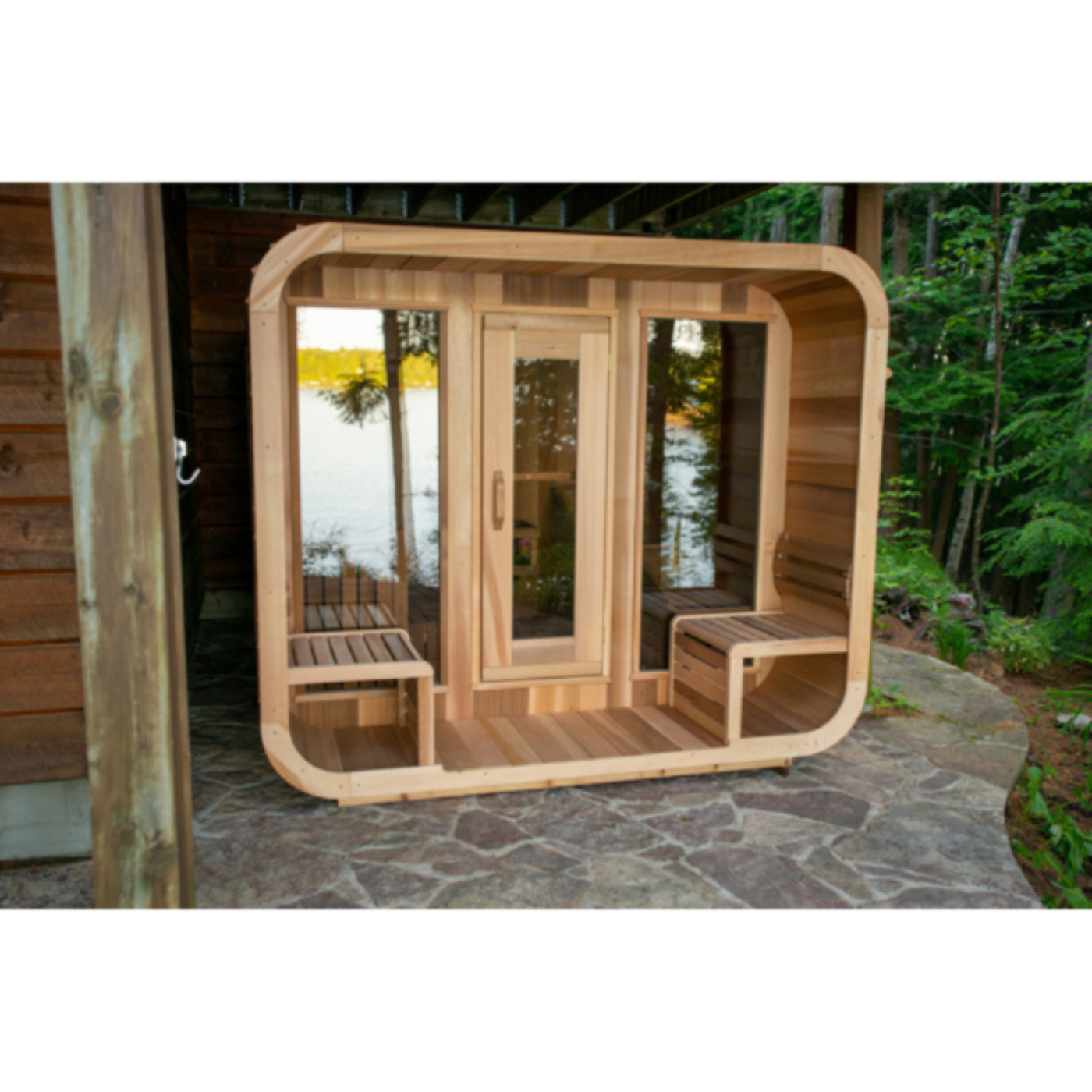 Dundalk LeisureCraft Clear Cedar Outdoor Luna Sauna - DLCCCOLS8WX6-8KW