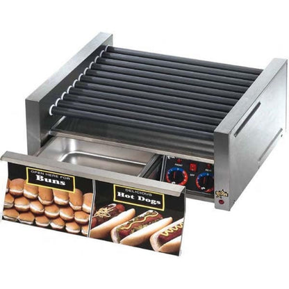 Star Grill-Max Roller Grills Analogue Controls Chrome with Bun Door - 8A-30CBD-120V