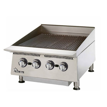 Star 8H-8124RCBB 24" 80,000 BTU Natural Gas Radiant Ultra-Max® Gas Charbroiler  - 8H-8124RCBBs