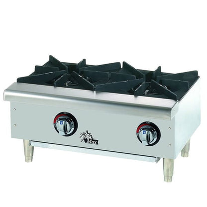 Star 8I-602HWF Star-Max® 50,000 BTU 24-inch Wide Natural Gas Hot Plates - 8I-602HWF