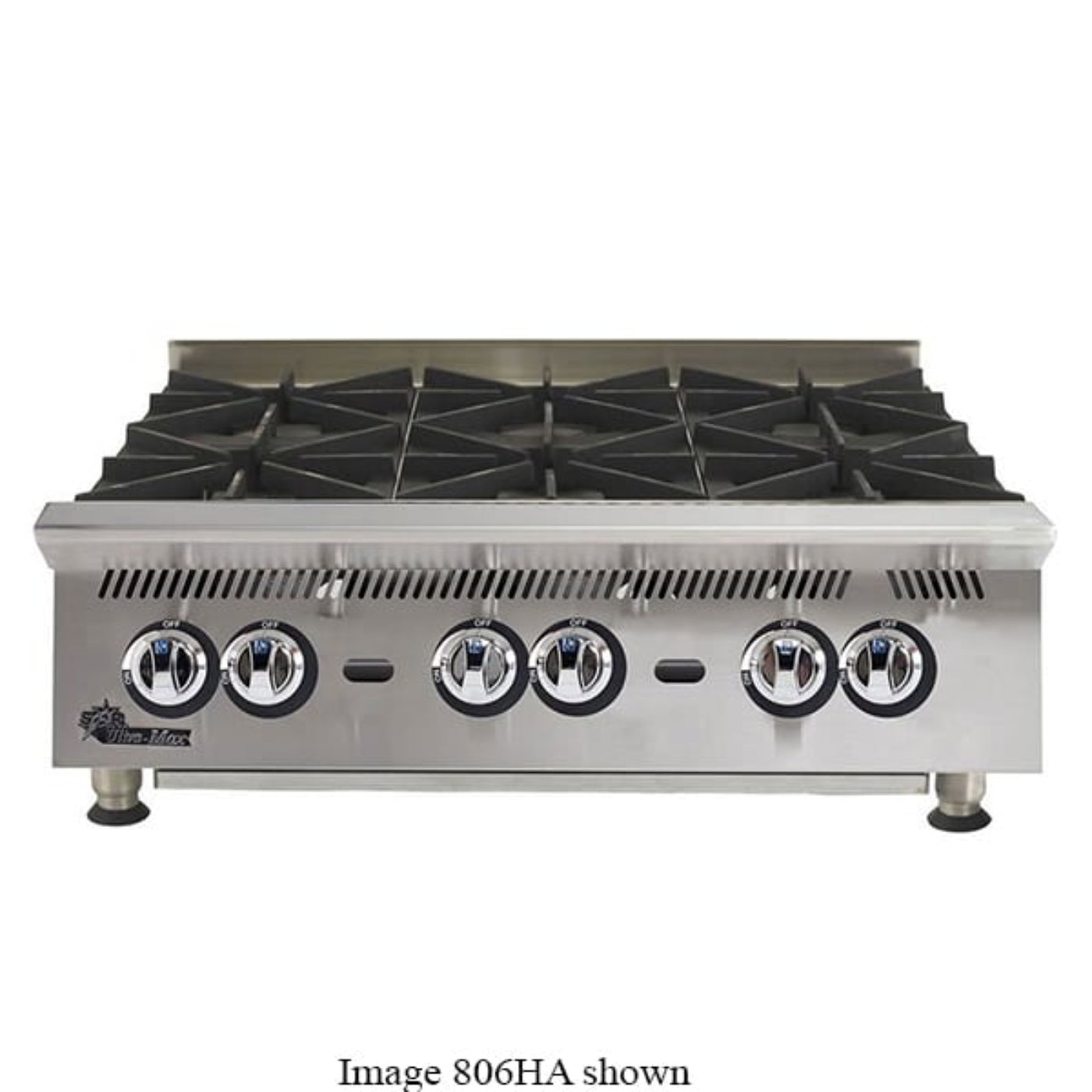 Star 8I-808HA 240,000 BTU 8 Burners Ultra-Max® Natural Gas Hot Plate - 8I-808HA