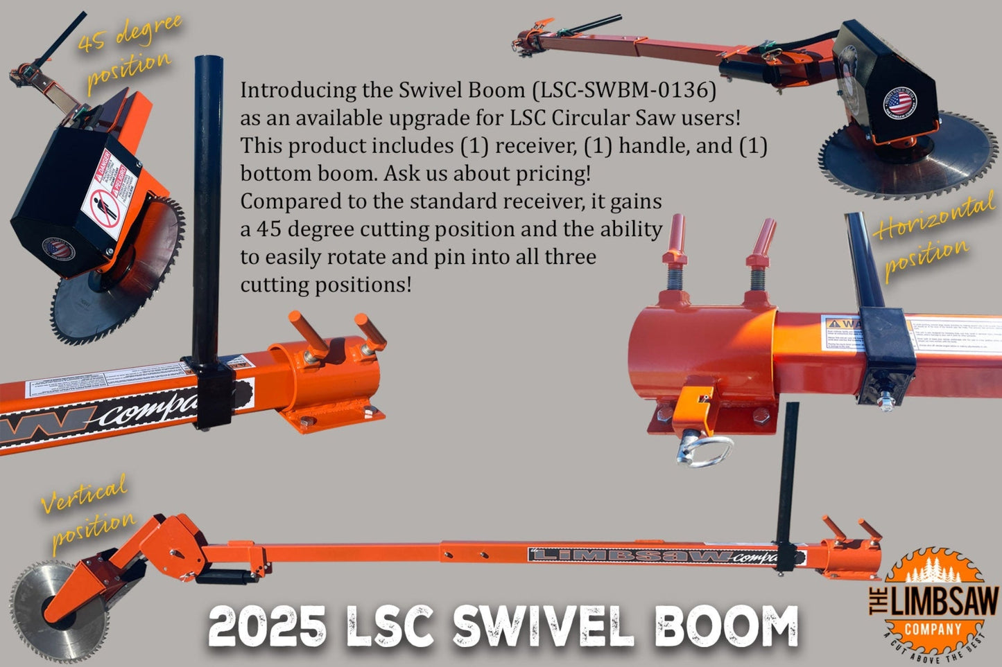LimbSaw Hydraulic Circular Saw - Swivel Boom - LSC-FULL-0137