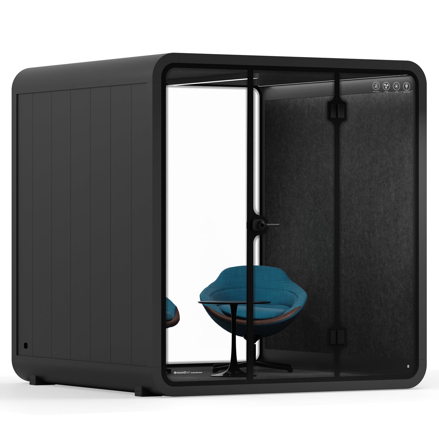Sound box Meeting Booth Quell - 6 Person - XL-S115-DRK-GREY-ST-06-SY-05