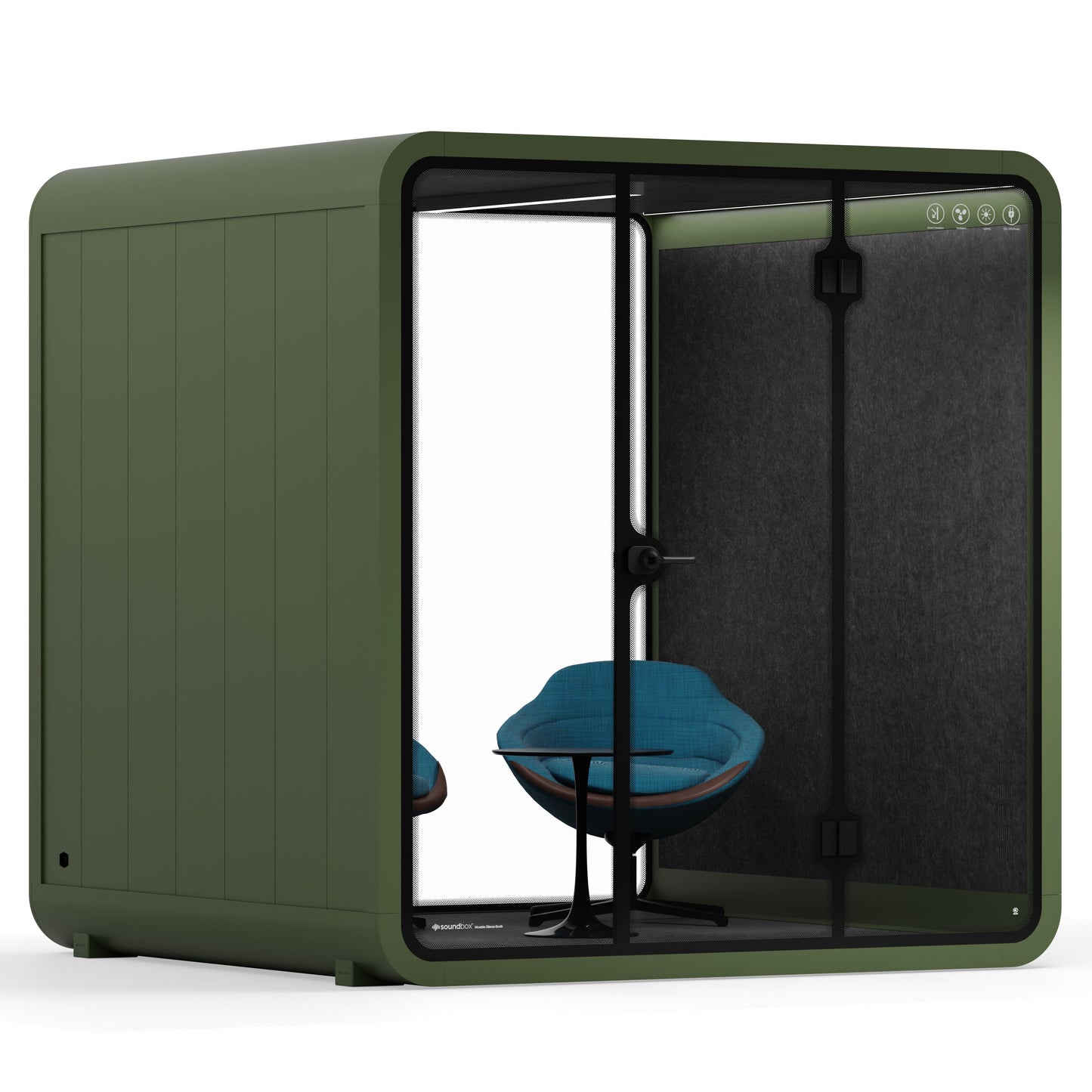 Sound box Meeting Booth Quell - 6 Person - XL-S115-DRK-GREY-ST-06-SY-05