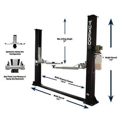Tuxedo TP9KF-TUX 9,000 lb Two Post Floor Plate - Symmetric - TP9KF-TUX